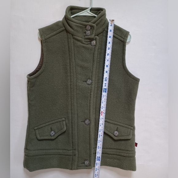 Woolrich Women's Olive Green Wool Vest Women's Size Small - Picture 10 of 14